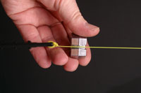 Weights can be changed in under 10 seconds without the need for
any other tackle breakdown as the slots allow the segments to be 
slipped over the main line.