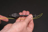 Make a loop in the shock leader