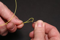 Thread loop through small eye of link